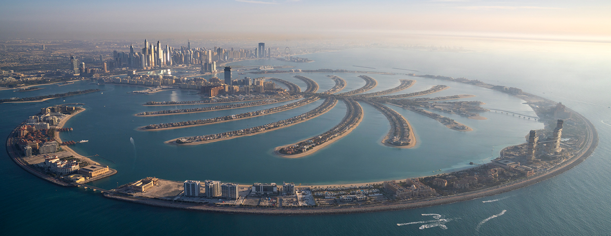 Palm Jumeirah aerial, Nakheel's existing island. Not Palm Springs.
